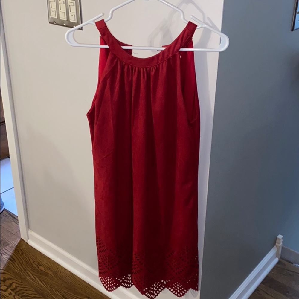 Red Suede Dress